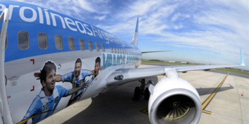 Aerolíneas Argentinas presentó oficialmente el avión de la Selección