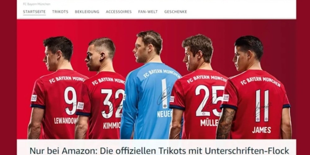 Bayern de M&uacute;nich lanza su propia tienda digital en Amazon