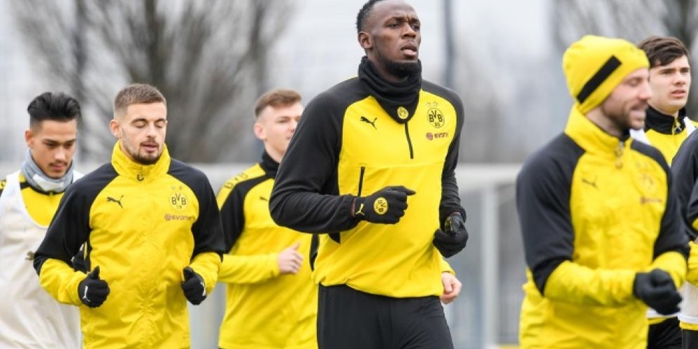 Usain Bolt ya tuvo su primer entrenamiento con el Borussia Dortmund
