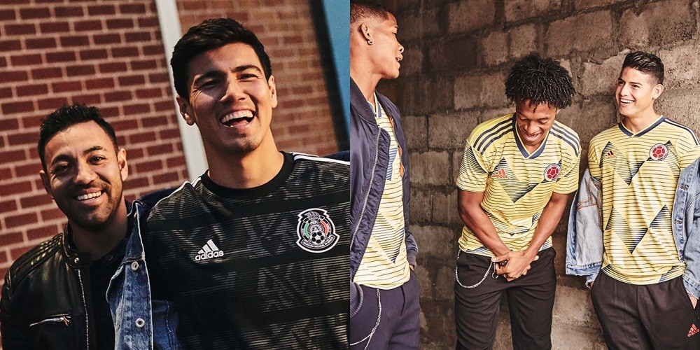 M&eacute;xico y Colombia presentaron sus nuevas camisetas para el 2019
