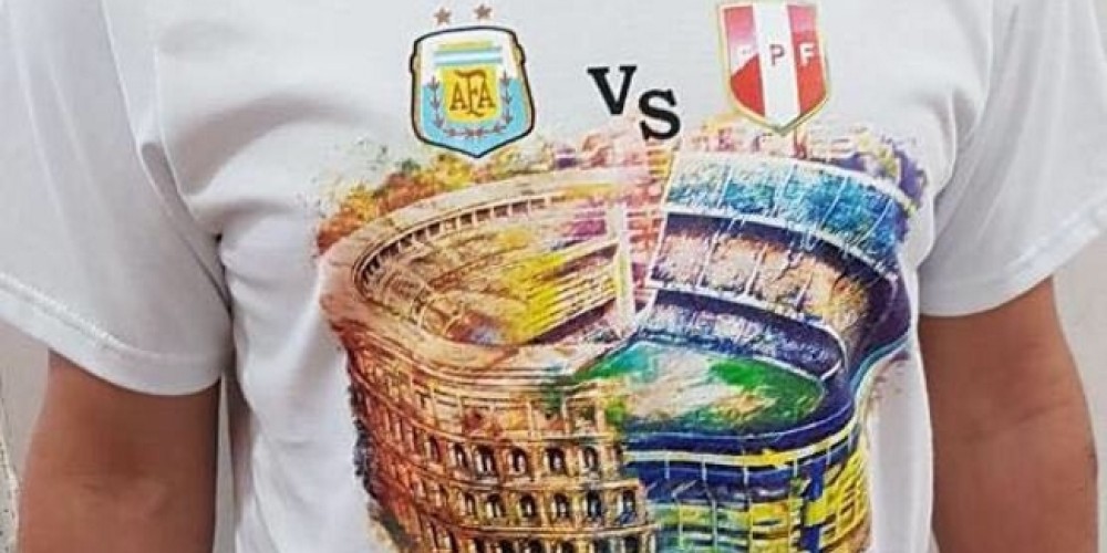 El partido Argentina Per&uacute; ya vende su propia camiseta 
