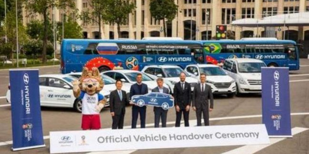 Hyundai entreg&oacute; la flota de veh&iacute;culos oficiales para el Mundial