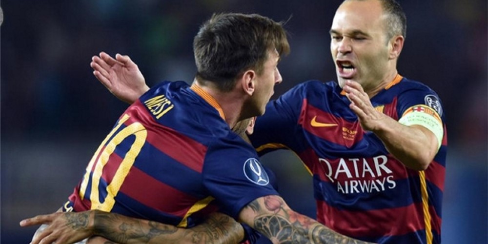 Messi e Iniesta son los jugadores con m&aacute;s t&iacute;tulos en la historia del Barcelona