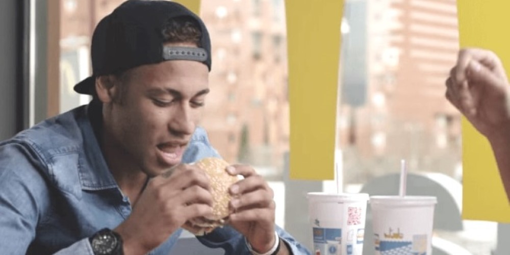 Neymar presenta una nueva l&iacute;nea de alimentos de McDonald&rsquo;s de cara a Rusia 2018