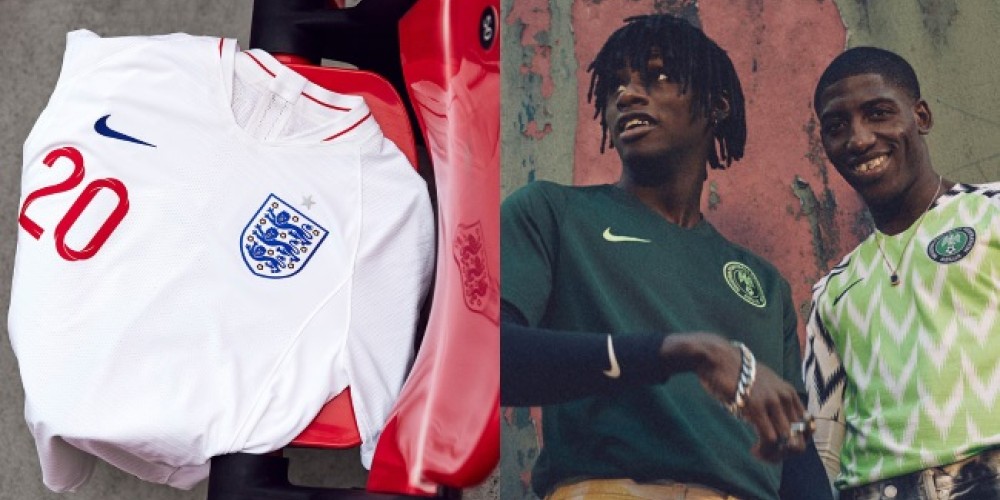 Elegancia y controversia: Nike present&oacute; los uniformes de Inglaterra y Nigeria para la Copa del Mundo
