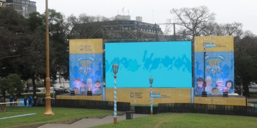 Buenos Aires tendr&aacute; dos pantallas gigantes para transmitir todo el mundial de manera gratuita