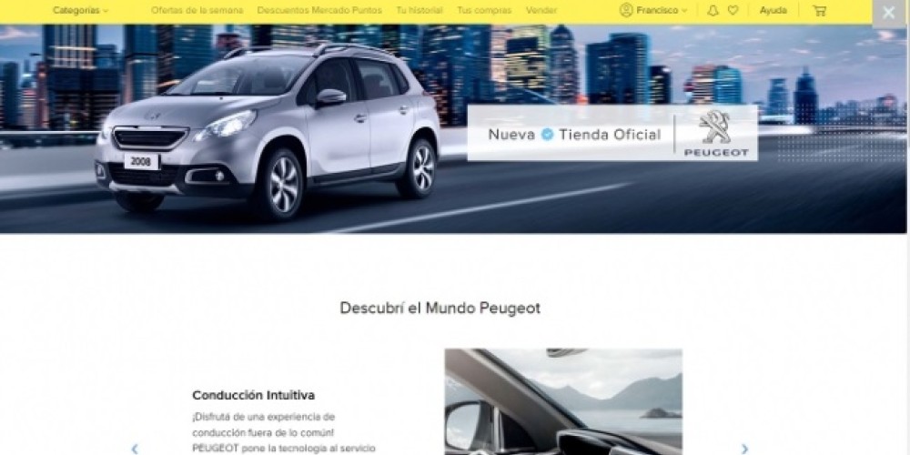 Peugeot lanza la primera tienda oficial de veh&iacute;culos en mercado libre 