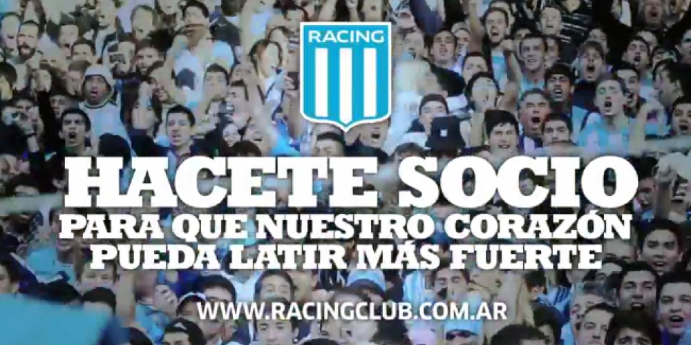 Racing lanza su spot Racing late en vos con su nueva campaña de