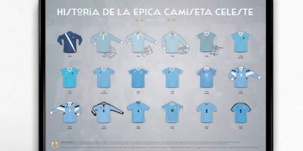 Uruguay present&oacute; su camiseta oficial para Rusia 2018 con un v&iacute;nculo art&iacute;stico sin precedentes