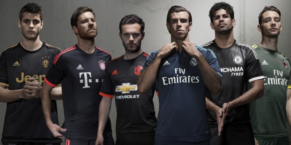 adidas present&oacute; la tercera camiseta de sus principales clubes europeos