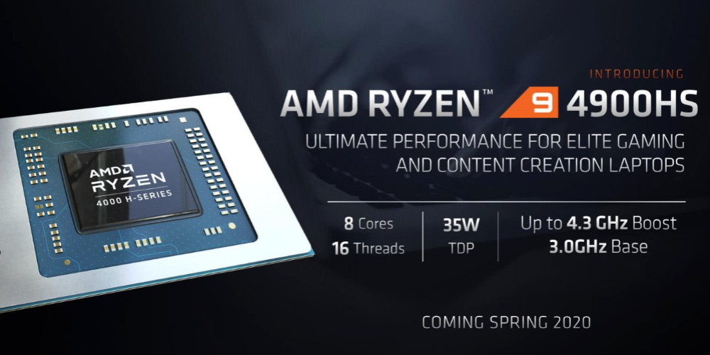 AMD presenta AMD Ryzen 9 4000H para notebooks de gaming