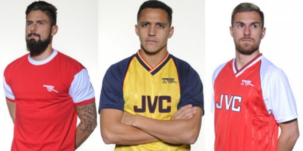 Arsenal revel&oacute; su colecci&oacute;n retro de camisetas