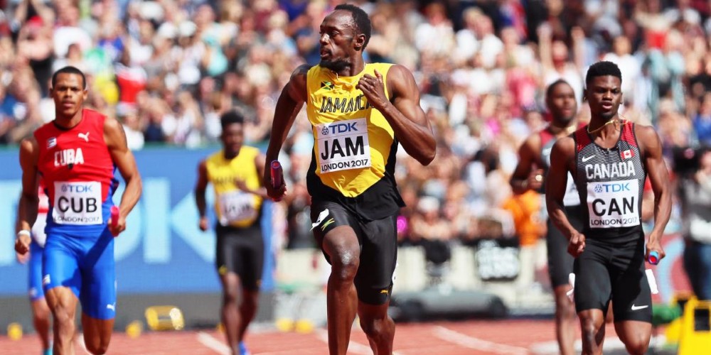 Los futbolistas que eligi&oacute; Bolt para correr una posta
