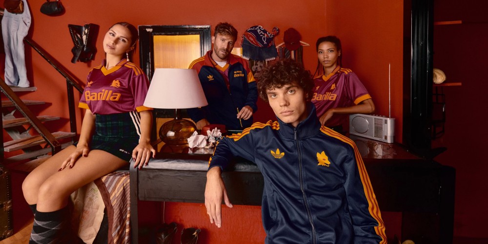 La colecci&oacute;n retro que presentaron la Roma y adidas