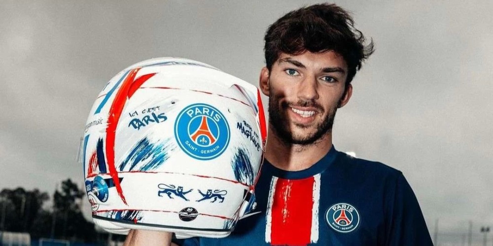 C&oacute;mo es el casco con el escudo del PSG que usar&aacute; Pierre Gasly en la F1