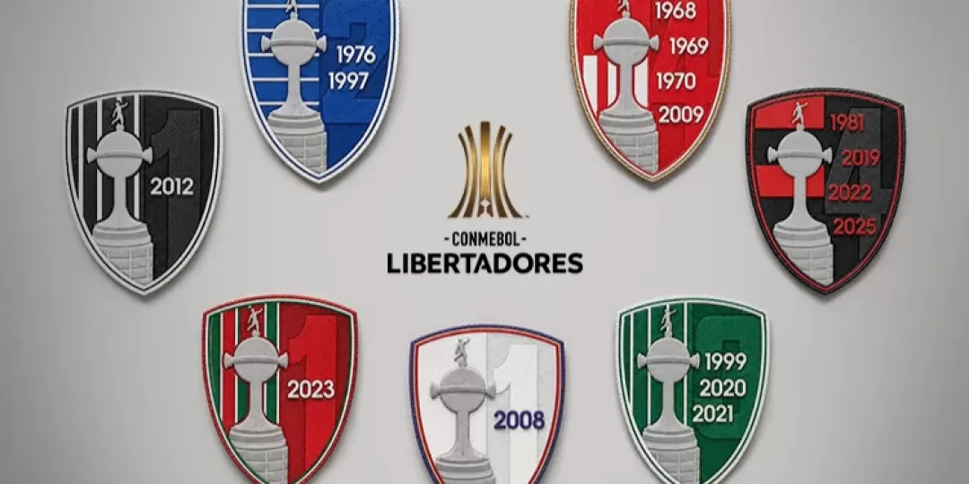 La CONMEBOL presentó los nuevos parches para los campeones de la Copa Libertadores
