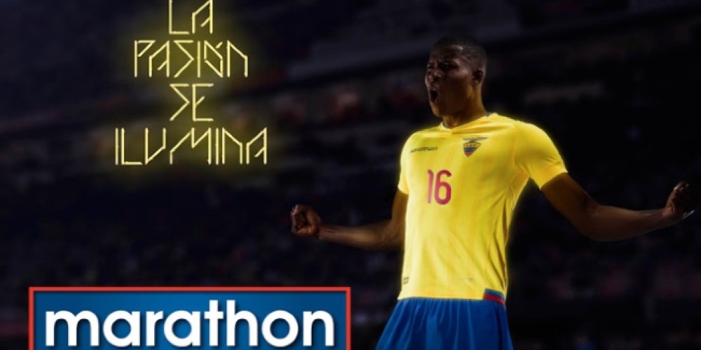 Marathon present&oacute; la nueva camiseta de Ecuador para las Eliminatorias