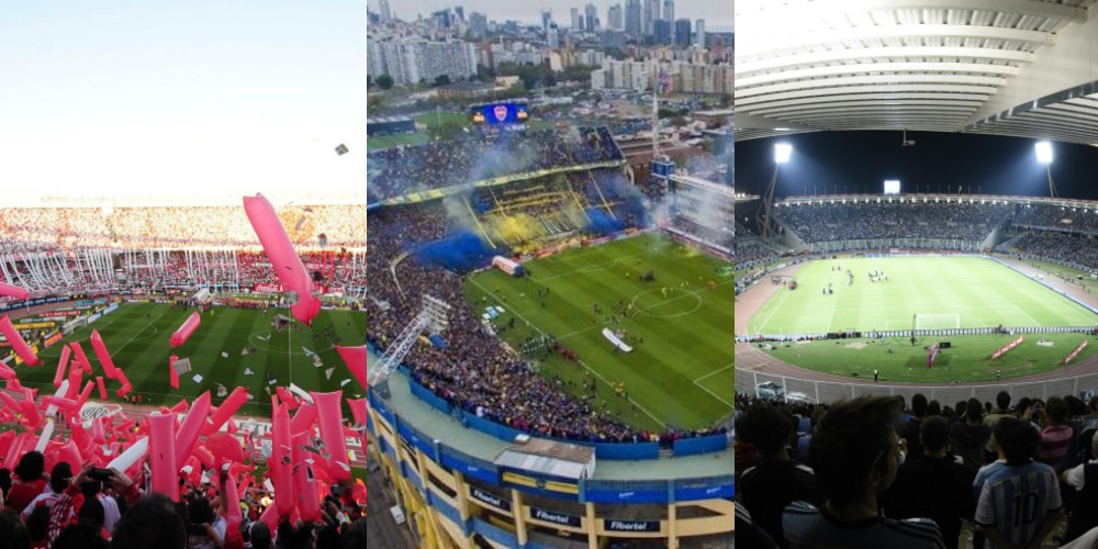 Tres estadios de f&uacute;tbol argentino con promedio de mayor asistencia del continente americano