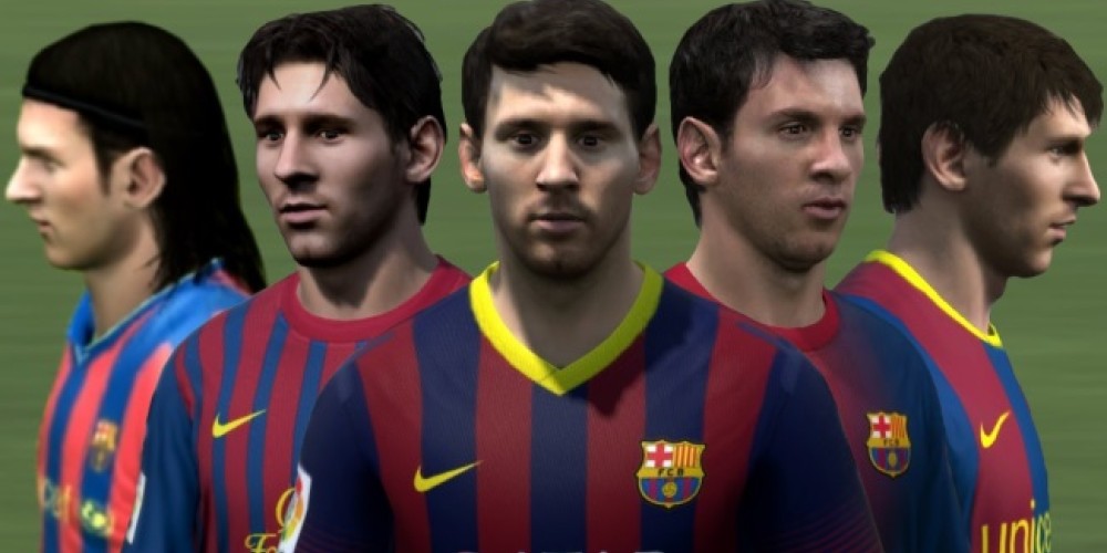 La evoluci&oacute;n de Messi en el FIFA desde 2005/6 hasta 2016