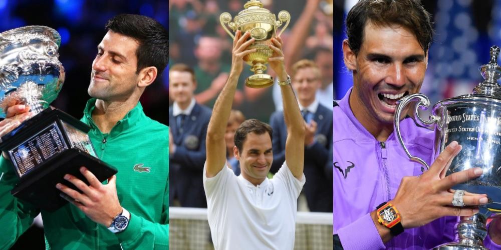 Djokovic, Nadal y Federer ganaron m&aacute;s del 80% de los Grand Slam en los &uacute;ltimos 15 a&ntilde;os