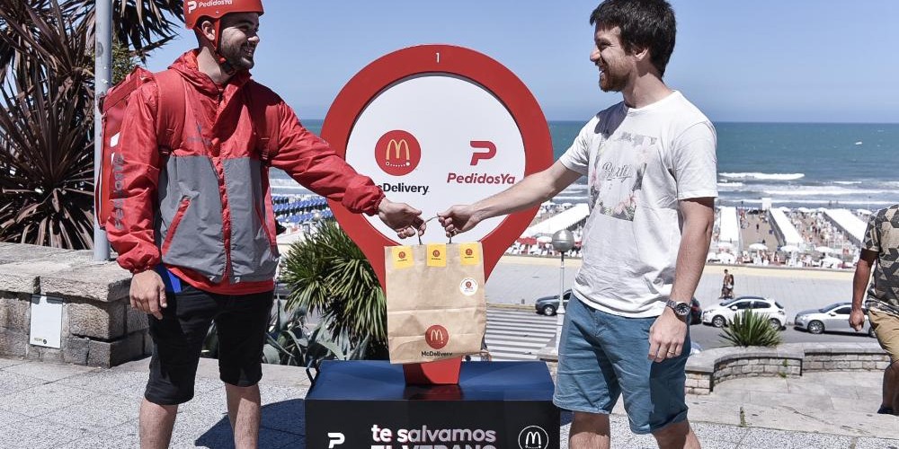 McDonald&rsquo;s y Pedidos Ya llegaron a las playas Pinamar y Mar del Plata