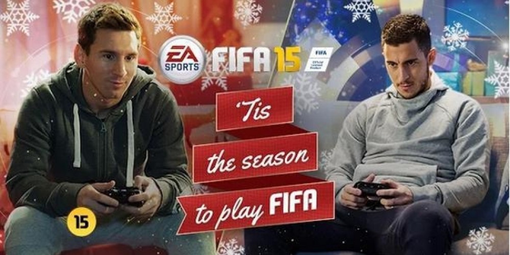 Messi y Hazard se enfrentan al FIFA 15 en un duelo navide&ntilde;o