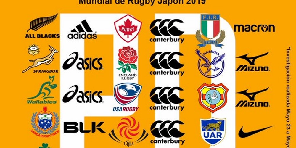 Mundial de Rugby 2019. Estas son las marcas que visten a todos los equipos 