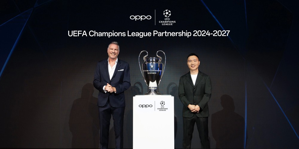 Oppo renov&oacute; como sponsor de la Champions League hasta 2027