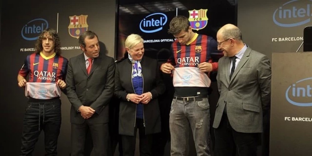El recuerdo del sponsoreo de Intel al Barcelona: lucía su nombre en el interior de la camiseta