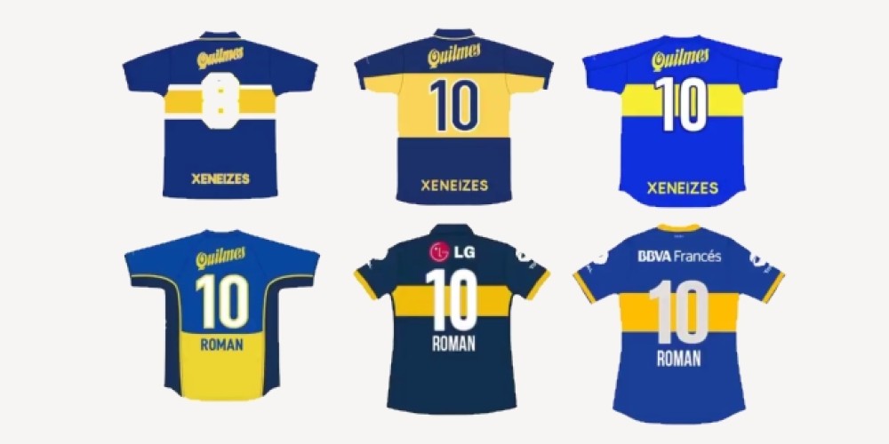 Un fan&aacute;tico recopil&oacute; todas las camisetas de Riquelme en Boca