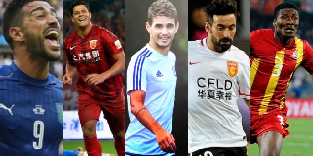 Los diez futbolistas mejor pagados de la SuperLiga China